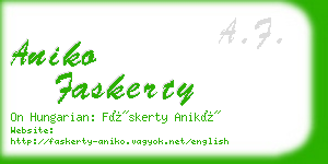 aniko faskerty business card